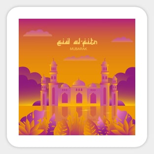 Eid Al-Fitr Mubarak Mosque Sticker